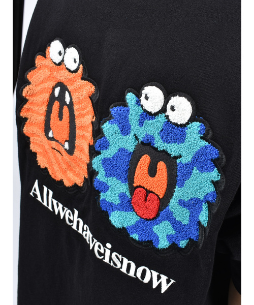 Import & Select(インポートアンドセレクト)の「【Nevernotworking】モンスターバック刺繍フロントロゴBIGTEE ビッグシルエットショートスリーブT 半袖Tシャツ(Tシャツ/カットソー・メンズ・ブラック/ホワイト・3/2)」の11枚目の写真