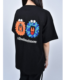 【Nevernotworking】モンスターバック刺繍フロントロゴBIGTEE ビッグシルエットショートスリーブT 半袖Tシャツ
