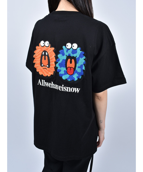 Import & Select(インポートアンドセレクト)の「【Nevernotworking】モンスターバック刺繍フロントロゴBIGTEE ビッグシルエットショートスリーブT 半袖Tシャツ(Tシャツ/カットソー・メンズ・ブラック/ホワイト・3/2)」の2枚目の写真