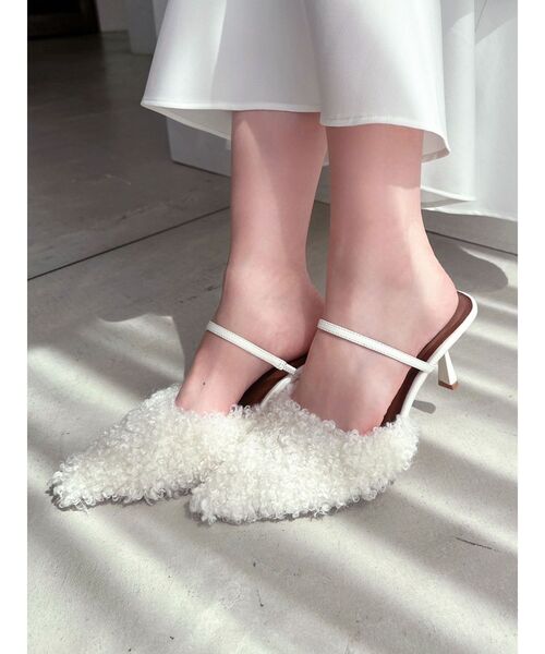 RESEXXY（リゼクシー）の「フェイクカールファーポインテッドトゥパンプス（パンプス・レディース・アイボリー/ピンク/グレー・SMALL/MEDIUM/LARGE）」の7枚目の写真