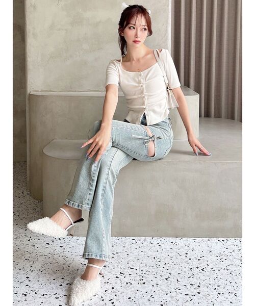 RESEXXY（リゼクシー）の「フェイクカールファーポインテッドトゥパンプス（パンプス・レディース・アイボリー/ピンク/グレー・SMALL/MEDIUM/LARGE）」の12枚目の写真