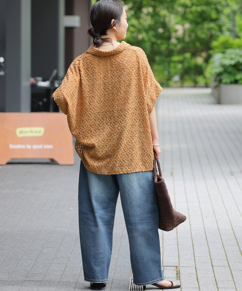 JOURNAL STANDARD relume(ジャーナルスタンダード レリューム)の「キカカットジャガードシャツ(シャツ/ブラウス・レディース・キャメル/ブラック・FREE)」の15枚目の写真