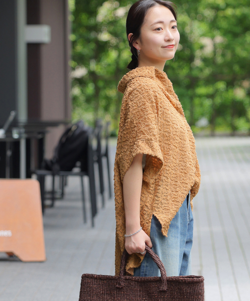 JOURNAL STANDARD relume(ジャーナルスタンダード レリューム)の「キカカットジャガードシャツ(シャツ/ブラウス・レディース・キャメル/ブラック・FREE)」の18枚目の写真