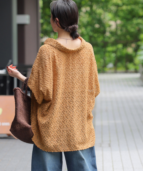 JOURNAL STANDARD relume(ジャーナルスタンダード レリューム)の「キカカットジャガードシャツ(シャツ/ブラウス・レディース・キャメル/ブラック・FREE)」の19枚目の写真