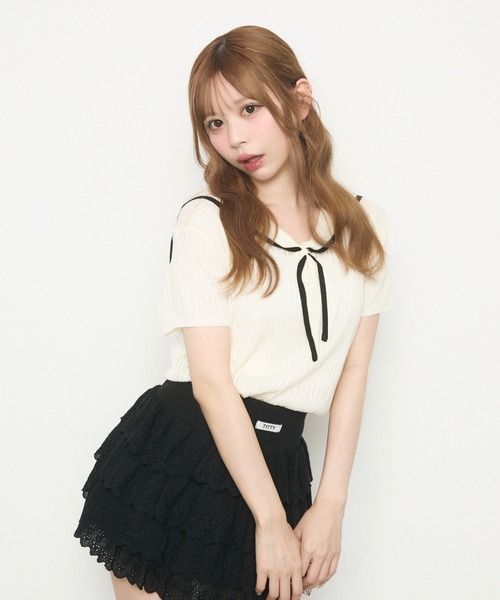 Attisetion mohair knit 半袖ニット Attisetion mohair knit 半袖ニット