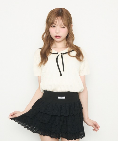 mini⭐︎123 　POLO 半袖ニット ケーブルニット コットン ショートスリーブ セーター | ラルフ