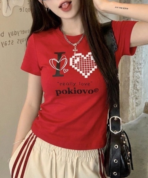 I LOVE Heart Print T-shirt — футболка с принтом сердца