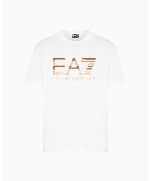 EMPORIO ARMANI EA7（エンポリオアルマーニイーエーセブン）の「【エンポリオ アルマーニ EA7】Logo Series Tシャツ コットン オーバーサイズロゴ（Tシャツ/カットソー・メンズ・ブラック/ホワイト/ブラウン・LARGE/MEDIUM/SMALL/X-LARGE/X-SMALL/XX-LARGE）」の8枚目の写真