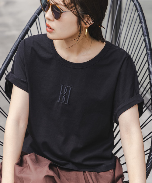 Noble(ノーブル)の「BY MALENE BIRGER/バイマレーネビルガーTシャツ(Tシャツ/カットソー・レディース・アイボリー/ブラック・X-SMALL)」の2枚目の写真