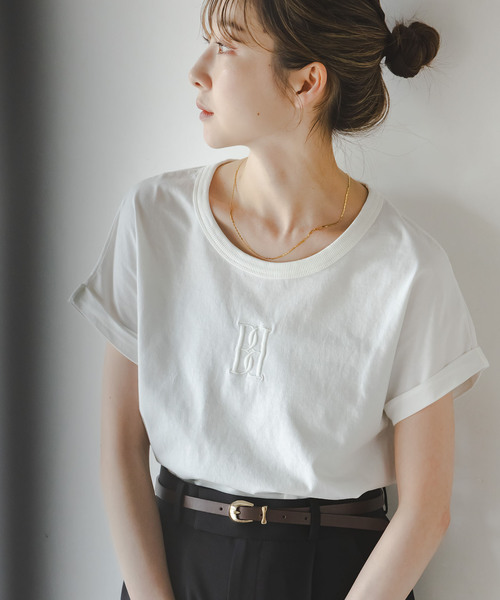 Noble(ノーブル)の「BY MALENE BIRGER/バイマレーネビルガーTシャツ(Tシャツ/カットソー・レディース・アイボリー/ブラック・X-SMALL)」の13枚目の写真