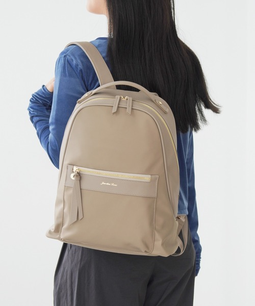 Jewelna Rose（ジュエルナローズ）の「ロッティ リュックサック 13.3インチPC 16241（バックパック/リュック・レディース・ブラック/グレイッシュベージュ/ブラウン・FREE）」の3枚目の写真