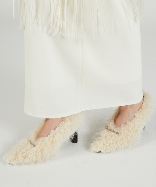 PRANK PROJECT(プランクプロジェクト)の「ファーパンプス / Fur Pumps(パンプス・レディース・アイボリー/グレー・38/36/37)」の7枚目の写真
