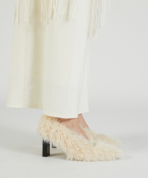 PRANK PROJECT(プランクプロジェクト)の「ファーパンプス / Fur Pumps(パンプス・レディース・アイボリー/グレー・38/36/37)」の8枚目の写真