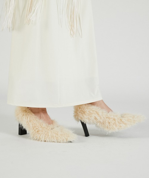 PRANK PROJECT(プランクプロジェクト)の「ファーパンプス / Fur Pumps(パンプス・レディース・アイボリー/グレー・38/36/37)」の9枚目の写真