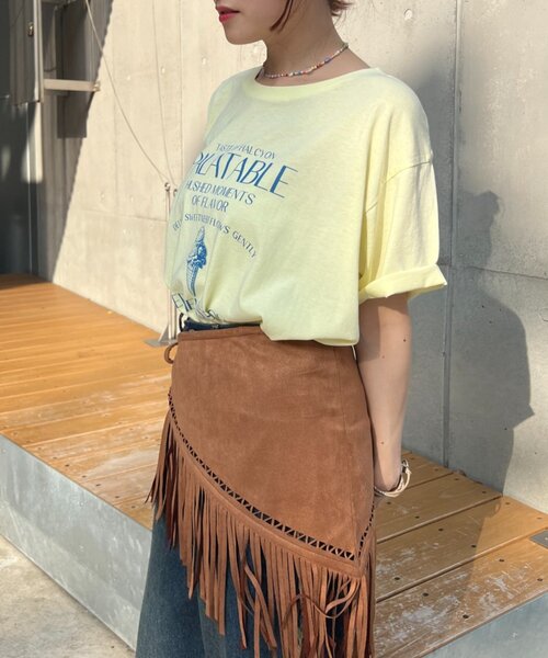 w closet(ダブルクローゼット)の「【25AW】アイスプリントBIGTee(Tシャツ/カットソー・レディース・アイボリー/ピンク/イエロー・FREE)」の15枚目の写真