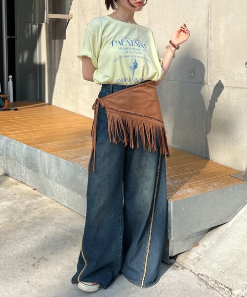 w closet(ダブルクローゼット)の「【25AW】アイスプリントBIGTee(Tシャツ/カットソー・レディース・アイボリー/ピンク/イエロー・FREE)」の19枚目の写真