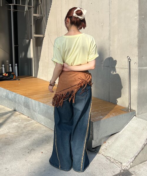 w closet(ダブルクローゼット)の「【25AW】アイスプリントBIGTee(Tシャツ/カットソー・レディース・アイボリー/ピンク/イエロー・FREE)」の22枚目の写真