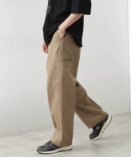 THE SHOP TK (ザ ショップ ティーケー )の「ツイルチノワイドパンツ(その他パンツ・メンズ・チャコールグレー/サンドベージュ・02/03/04)」の8枚目の写真