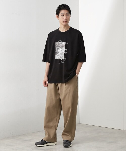 THE SHOP TK (ザ ショップ ティーケー )の「ツイルチノワイドパンツ(その他パンツ・メンズ・チャコールグレー/サンドベージュ・02/03/04)」の9枚目の写真