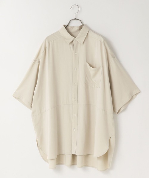 LOWRYS FARM（ローリーズファーム）の「スウェードライクシャツ　580210（シャツ/ブラウス・レディース・ベージュ/ブラウン/チャコールグレー・FREE）」の4枚目の写真