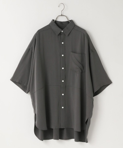 LOWRYS FARM（ローリーズファーム）の「スウェードライクシャツ　580210（シャツ/ブラウス・レディース・ベージュ/ブラウン/チャコールグレー・FREE）」の12枚目の写真