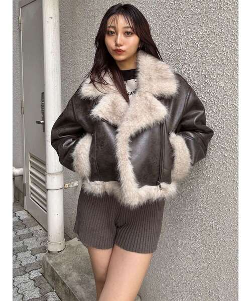 MURUA（ムルーア）の「リブニットパンツ【ショートパンツ】（その他パンツ・レディース・ブルー/ネイビー/ブラウン/ブラック・FREE）」の17枚目の写真