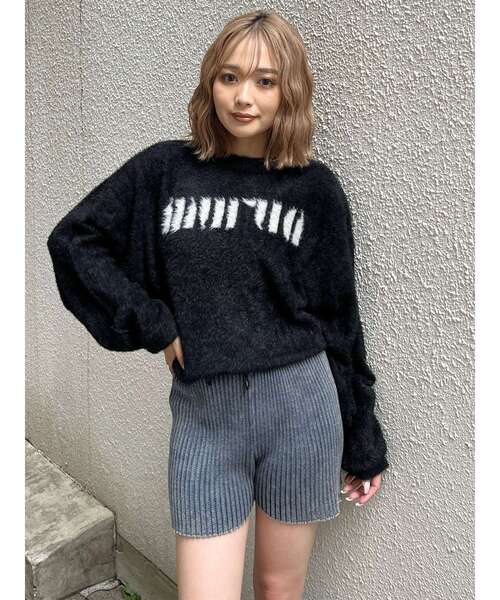 MURUA（ムルーア）の「リブニットパンツ【ショートパンツ】（その他パンツ・レディース・ブルー/ネイビー/ブラウン/ブラック・FREE）」の19枚目の写真