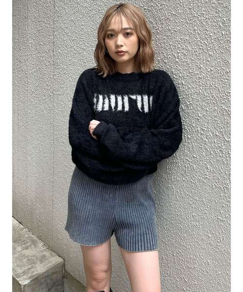 MURUA（ムルーア）の「リブニットパンツ【ショートパンツ】（その他パンツ・レディース・ブルー/ネイビー/ブラウン/ブラック・FREE）」の20枚目の写真