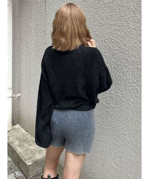 MURUA（ムルーア）の「リブニットパンツ【ショートパンツ】（その他パンツ・レディース・ブルー/ネイビー/ブラウン/ブラック・FREE）」の21枚目の写真