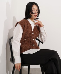 N.（N. Natural Beauty Basic） | Vネックニットジレ(ベスト)