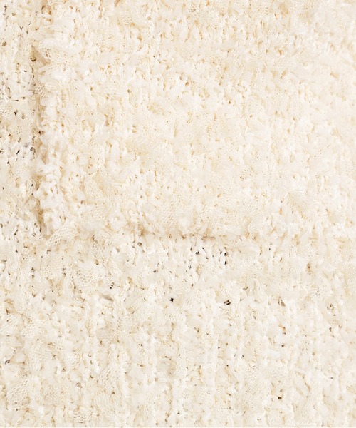 N.（N. Natural Beauty Basic）（エヌエヌナチュラルビューティーベーシック）の「Vネックニットジレ（ベスト・レディース・オフホワイト/ブラウン・MEDIUM）」の12枚目の写真