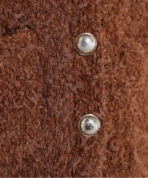 N.（N. Natural Beauty Basic）（エヌエヌナチュラルビューティーベーシック）の「Vネックニットジレ（ベスト・レディース・オフホワイト/ブラウン・MEDIUM）」の20枚目の写真