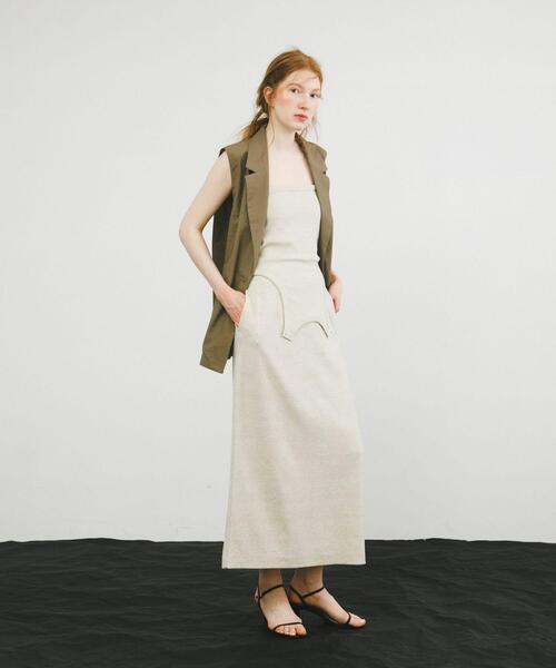 LAATO（ラート）の「tank skirt set（スカート・レディース・ブラック/ブラウン/ライトグレー・FREE）」の9枚目の写真