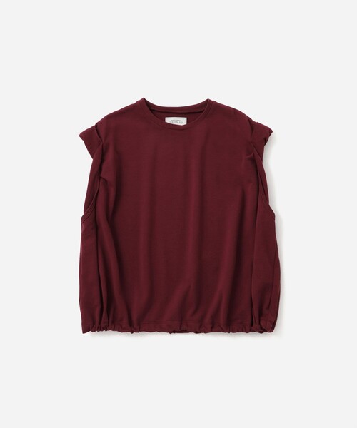 Saturdays NYC(サタデーズ ニューヨークシティ )の「Arisa Twisted Sleeve Top(Tシャツ/カットソー・レディース・グレー/ネイビー/ワイン・M/S)」の1枚目の写真