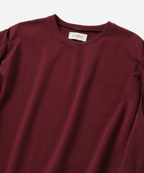 Saturdays NYC(サタデーズ ニューヨークシティ )の「Arisa Twisted Sleeve Top(Tシャツ/カットソー・レディース・グレー/ネイビー/ワイン・M/S)」の20枚目の写真