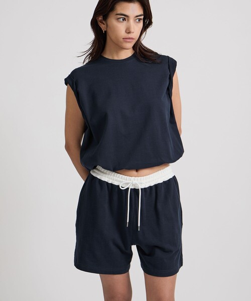 Saturdays NYC(サタデーズ ニューヨークシティ )の「Arisa Twisted Sleeve Top(Tシャツ/カットソー・レディース・グレー/ネイビー/ワイン・M/S)」の9枚目の写真