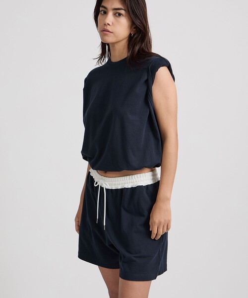 Saturdays NYC(サタデーズ ニューヨークシティ )の「Arisa Twisted Sleeve Top(Tシャツ/カットソー・レディース・グレー/ネイビー/ワイン・M/S)」の10枚目の写真