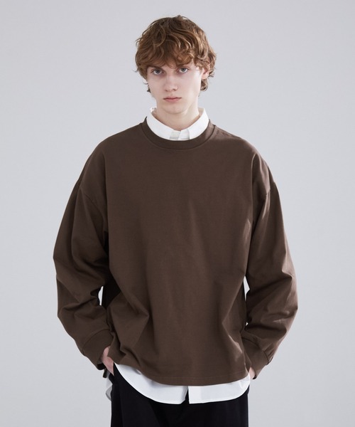 LUENNA(ルエナ)の「【LUENNA】Heavyweight Long Sleeve Tee / ヘビーウェイト ロングスリーブTシャツ(ロンT)(Tシャツ/カットソー・メンズ・ホワイト/ブラウン/チャコールグレー/ブラック/グリーン・S/M/L)」の16枚目の写真