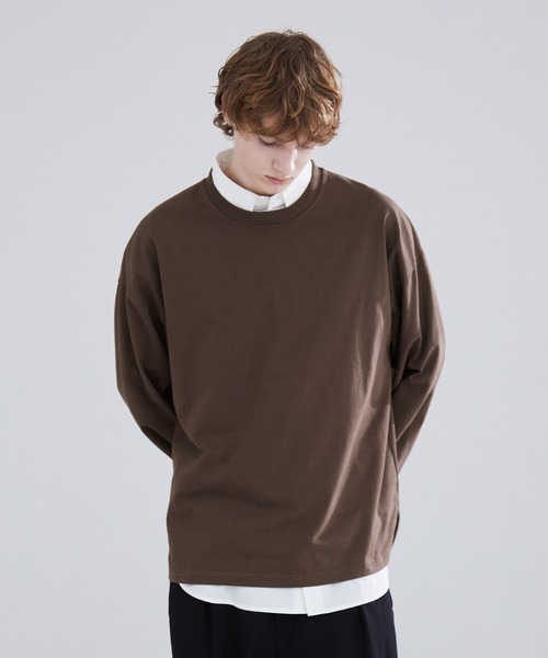 LUENNA(ルエナ)の「【LUENNA】Heavyweight Long Sleeve Tee / ヘビーウェイト ロングスリーブTシャツ(ロンT)(Tシャツ/カットソー・メンズ・ホワイト/ブラウン/チャコールグレー/ブラック/グリーン・S/M/L)」の17枚目の写真