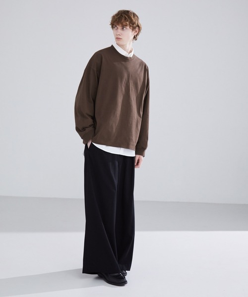 LUENNA(ルエナ)の「【LUENNA】Heavyweight Long Sleeve Tee / ヘビーウェイト ロングスリーブTシャツ(ロンT)(Tシャツ/カットソー・メンズ・ホワイト/ブラウン/チャコールグレー/ブラック/グリーン・S/M/L)」の18枚目の写真