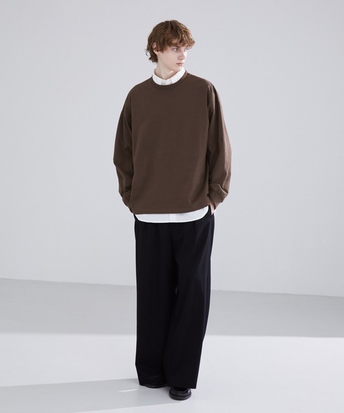 LUENNA(ルエナ)の「【LUENNA】Heavyweight Long Sleeve Tee / ヘビーウェイト ロングスリーブTシャツ(ロンT)(Tシャツ/カットソー・メンズ・ホワイト/ブラウン/チャコールグレー/ブラック/グリーン・S/M/L)」の19枚目の写真