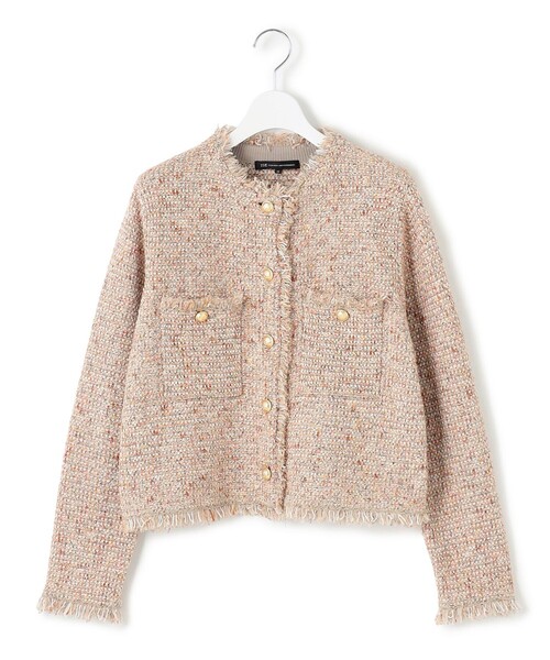 見上愛さん着用/GLOW11月号掲載】ツイード ニット ジャケット（ノー