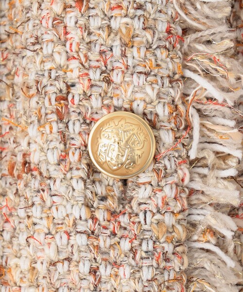 見上愛さん着用/GLOW11月号掲載】ツイード ニット ジャケット（ノー