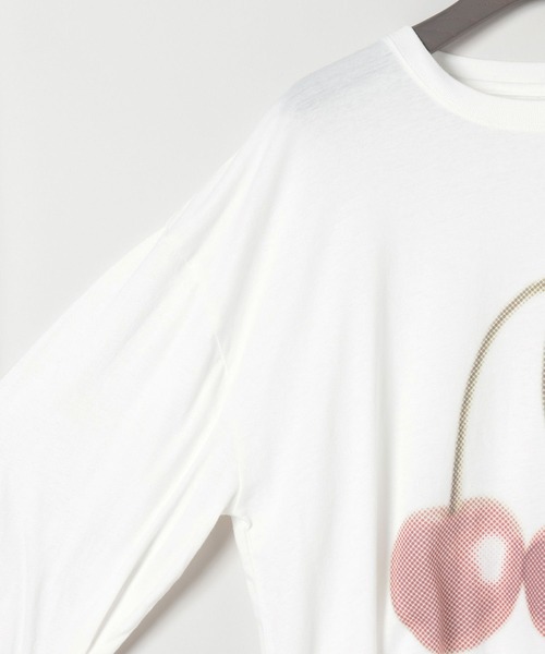 eL（エル）の「【eL】Cherry Tee LS/593012（Tシャツ/カットソー・レディース・オフホワイト/グレー・FREE）」の11枚目の写真