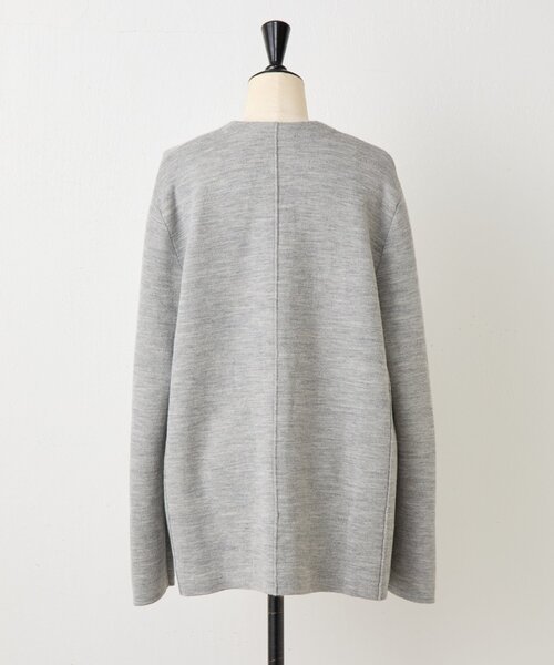 BEARDSLEY（ビアズリー）の「ウールスムースカーディガン（ノーカラーコート・レディース・ブラック/グレー・FREE）」の16枚目の写真
