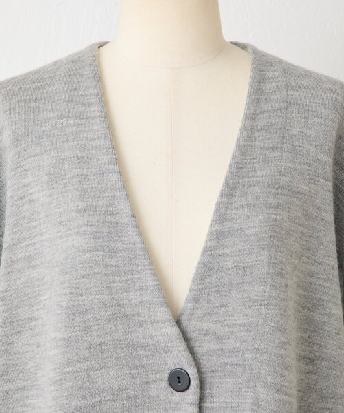 BEARDSLEY（ビアズリー）の「ウールスムースカーディガン（ノーカラーコート・レディース・ブラック/グレー・FREE）」の17枚目の写真