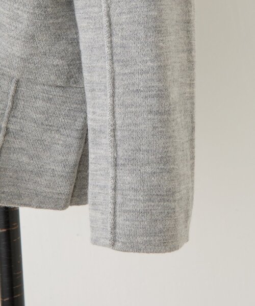 BEARDSLEY（ビアズリー）の「ウールスムースカーディガン（ノーカラーコート・レディース・ブラック/グレー・FREE）」の18枚目の写真