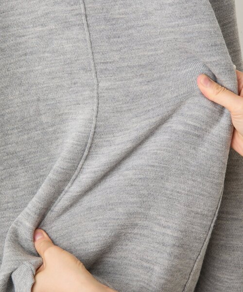 BEARDSLEY（ビアズリー）の「ウールスムースカーディガン（ノーカラーコート・レディース・ブラック/グレー・FREE）」の22枚目の写真