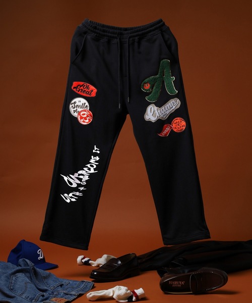 JUNGLESTOTM カレッジワッペン付きスエットパンツ（スウェット