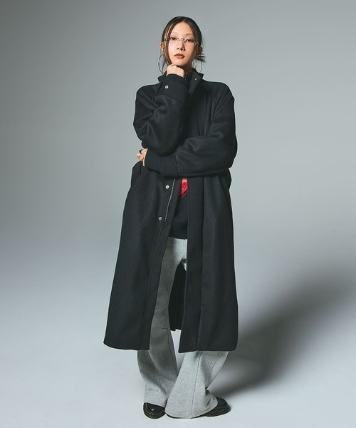 セール】STAND COLLAR LONG COAT（ステンカラーコート）｜X-girl
